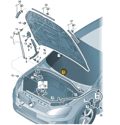 Genuine Engine Hood Bonnet Cover water Box Seal Gasket For VW Golf MK7 E-Golf Sportsvan Tiguan Seat Tarraco 5G0823723B 5NA823723