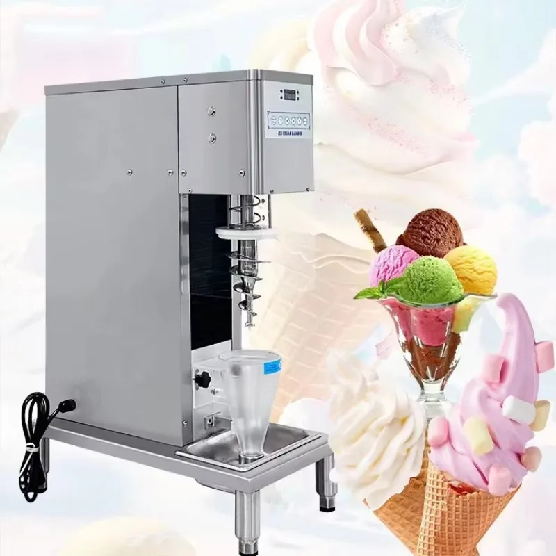 Commercial Frozen Yogurt Fruit Swril Blender Milkshake Mixer Machine Gelato Ice Cream Mixing Machine With Cleaning