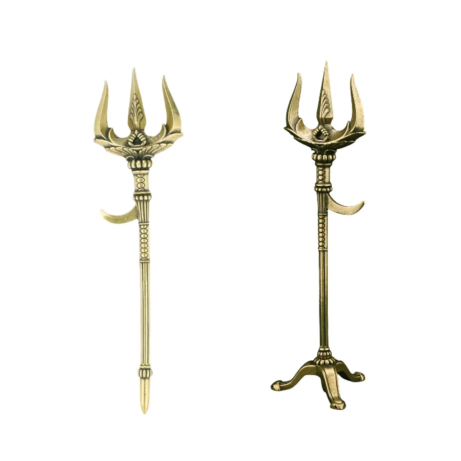 Trident Bronze Trident Estátua Presentes de Aniversário Escritório Bar Estatueta Varanda Desktop