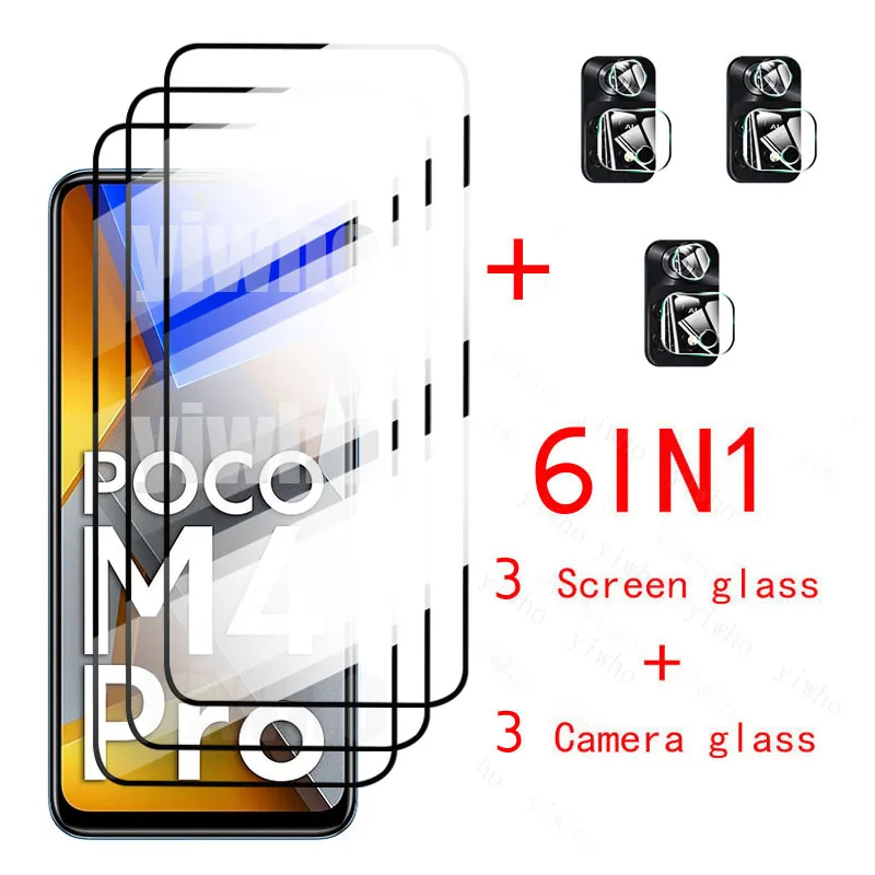 Tempered glass for Xiaomi Poco M4 Pro 5G NFC X4 Pro X3 F3 Screen Protector film for M4Pro5G 21091116AG MZB0BGVIN Camera glass