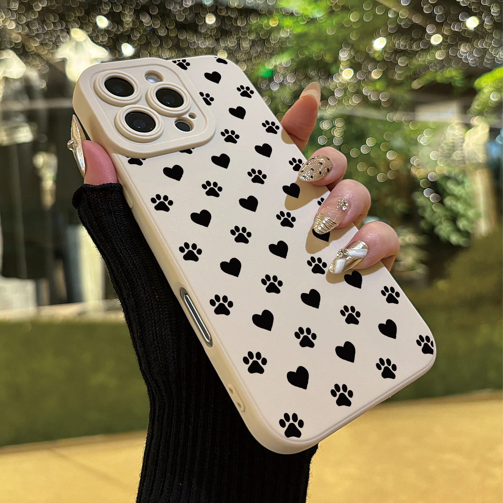 Katzenpfoten-Druck Herz-Muster Hülle für Samsung Galaxy S25 S24 S22 S23 S21 Ultra FE Plus A36 A53 A56 A35 A55 A54 A34 A15 Cover – Detail 3