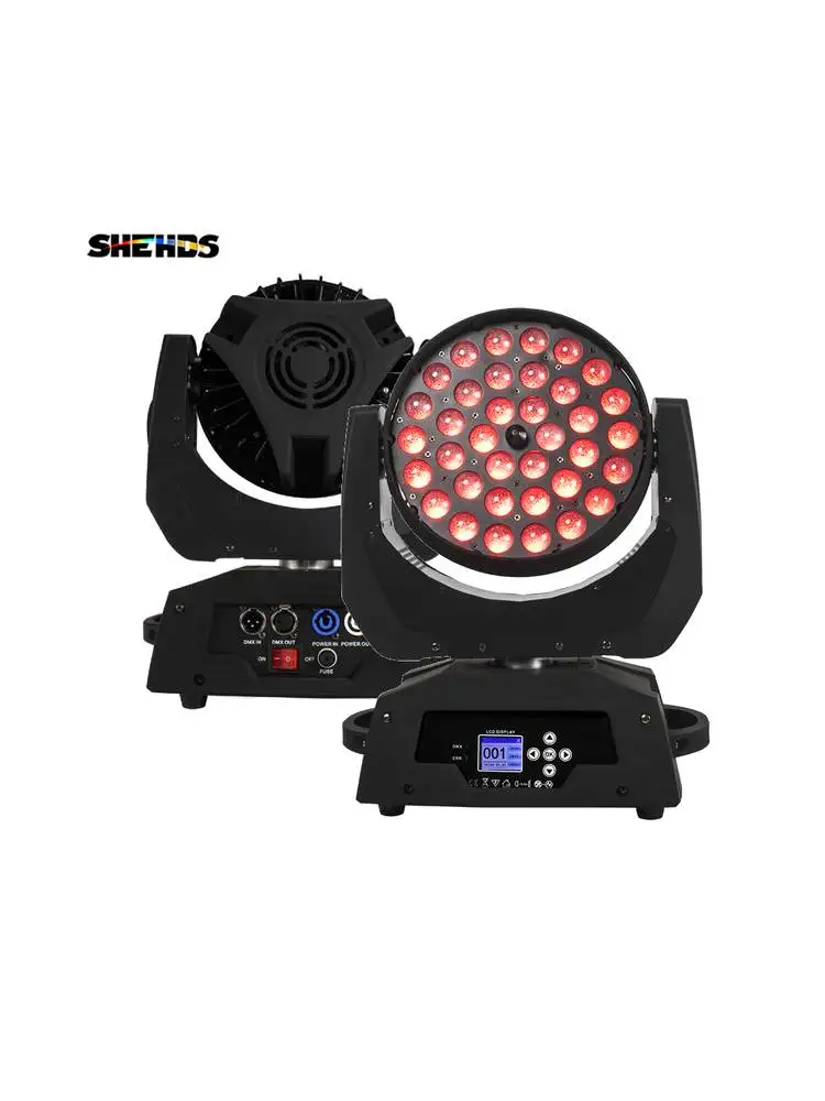 SHEHDS 2PCS 36x18W LED Wash Zoom Moving Head Licht Lineare Einstellung Dimmer für Party Bar Hochzeit party Konzert