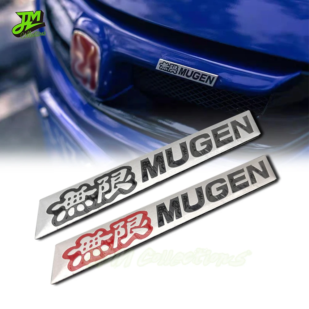 MUGEN Power Car Stickers 3D Aluminum Trunk Front Hood Grille Badge Decals For Honda Civic Fit Accord HRV CRV City Accessories