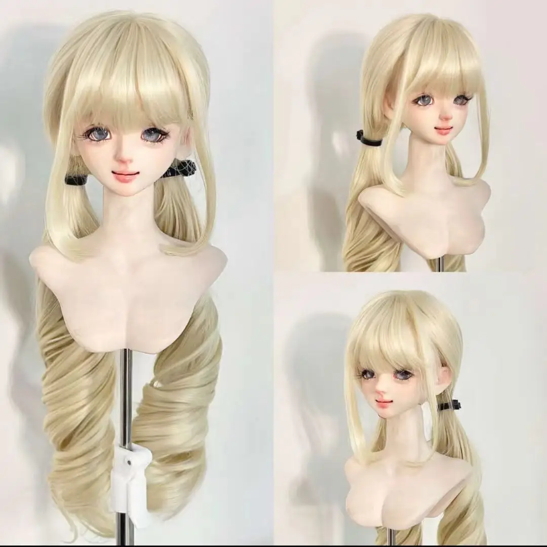 High Temperature Silk 1/3 1/4 1/6 Bjd Doll Wig Fashionable Curly Hair Long Straight Hair Girl Diy Toy Doll Daily Outfit No Doll