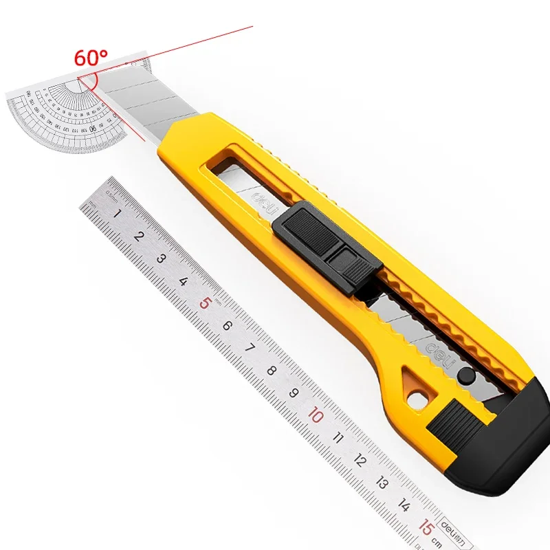 

DELI 3PCS Utility Knife With 10pcs Blades set Cutter Retractable Utility Knife 18mm Wide Snap-Off Blades, Exacto tool Blades