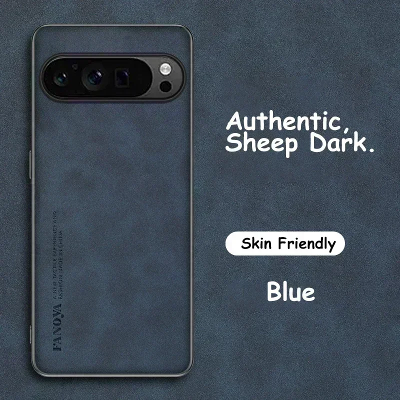 حافظة جلدية PU لهاتف جوجل بيكسل 9 8 7 برو 8A 7A 6A 6A 6 غطاء ناعم غير لامع مقاوم للصدمات أصلي مضاد للبصمة غلاف هاتف Fundas