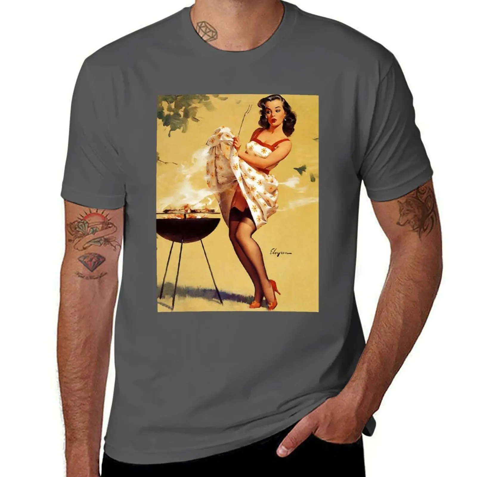 

Pin-Up Girl - Elvgren - Vintage T-Shirt Quick Dry Fishing T-Shirt