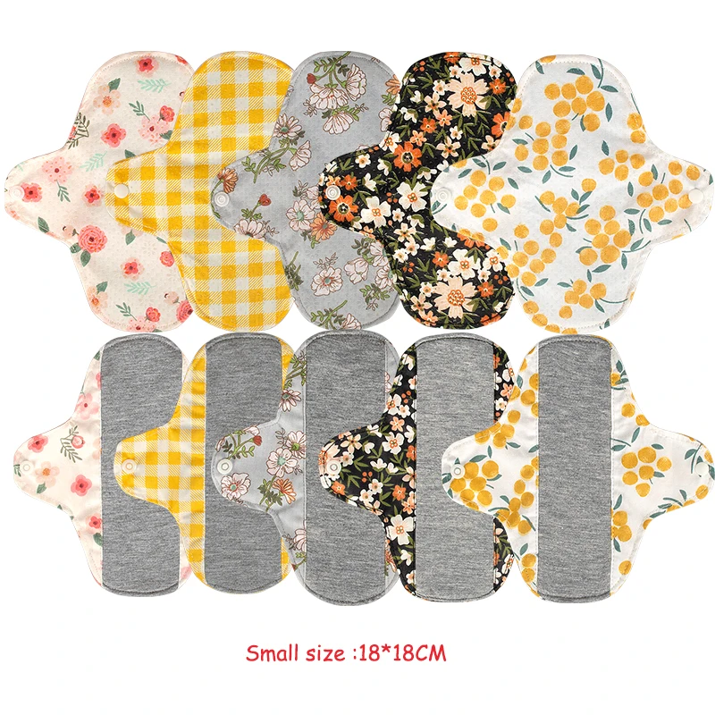 3PCS Anti-Slip Reusable Sanitary Pads 18CM 23CM 28CM  Graphene Absorption Washable Panty Liners Women Soft Cloth Menstrual Pads view 2