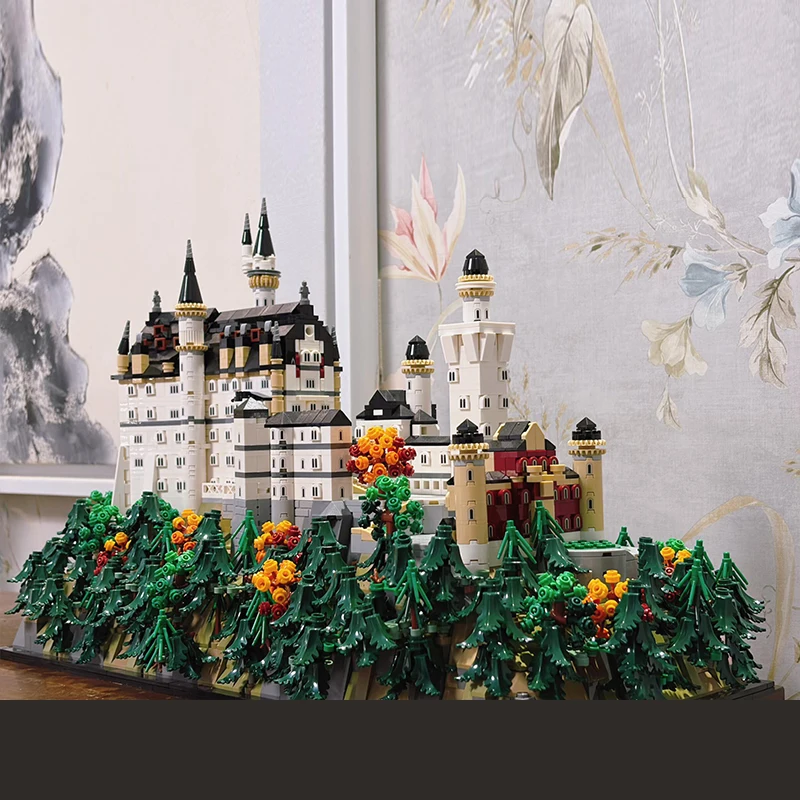 2026 nuevo 3455 Uds Castillo de Neuschwanstein Kit de modelo arquitectónico 21063 Castillo europeo bosque paisaje bloque conjunto para adultos regalo