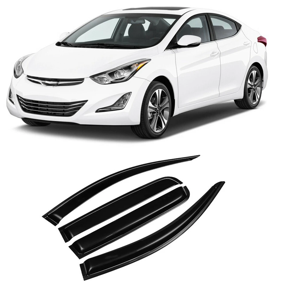 For Hyundai Elantra 2011 2012 2013 2014 2015 2016 Window Visor Rain Guard Weather Shield Wind Deflector Slim Trim Awning Shelter