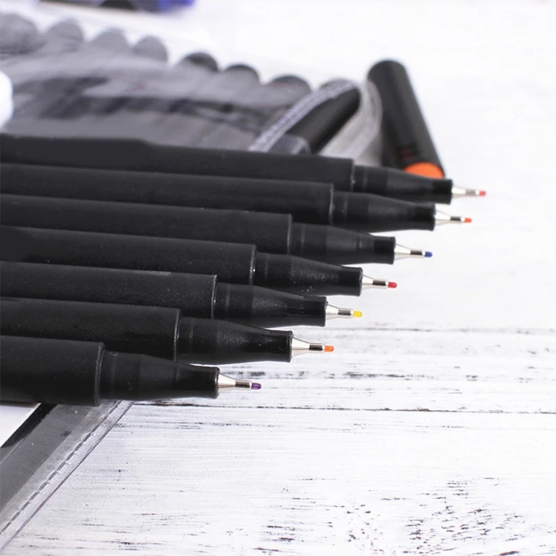 أقلام ملونة غرامة نقطة علامات غرامة تلميح رسم أقلام للأطفال الكبار بنين بنات التلوين والرسم اللوازم المدرسية