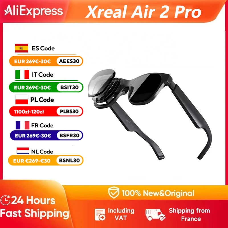XREAL Air 2 Pro Smart AR زجاج Nreal Air2 Pro Global لجوجل HD 130 بوصة شاشة عرض محمولة للسينما الفضائية
