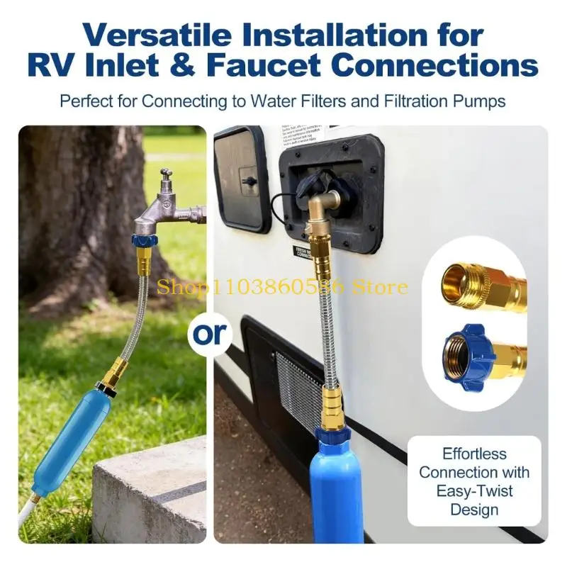 242A Corrosion Resistant RVs Drinking Water Hose With Quick Connection Ends Short Garden Hose For Easy Installation
