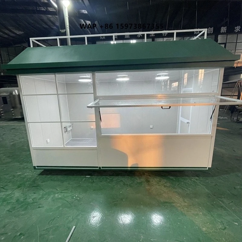 Food Truck with Complete Outdoor Trailer Equipment, Fully Equipped Kitchen Customized BBQ Trailer Integrated Cooking Food Truck