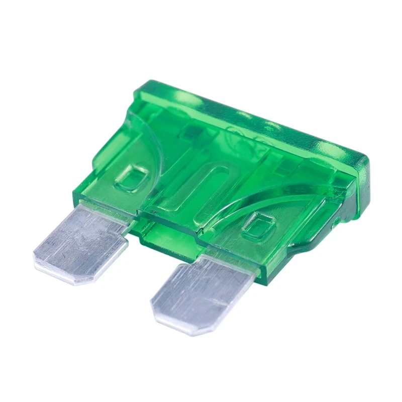 50Pcs Car ATC ATO Blade Fuse Fuse Fuse Red 10A With 30Pcs Vehicle Car 30A 30Amp Green Body Two Prong Blade ATC Fuse image 2