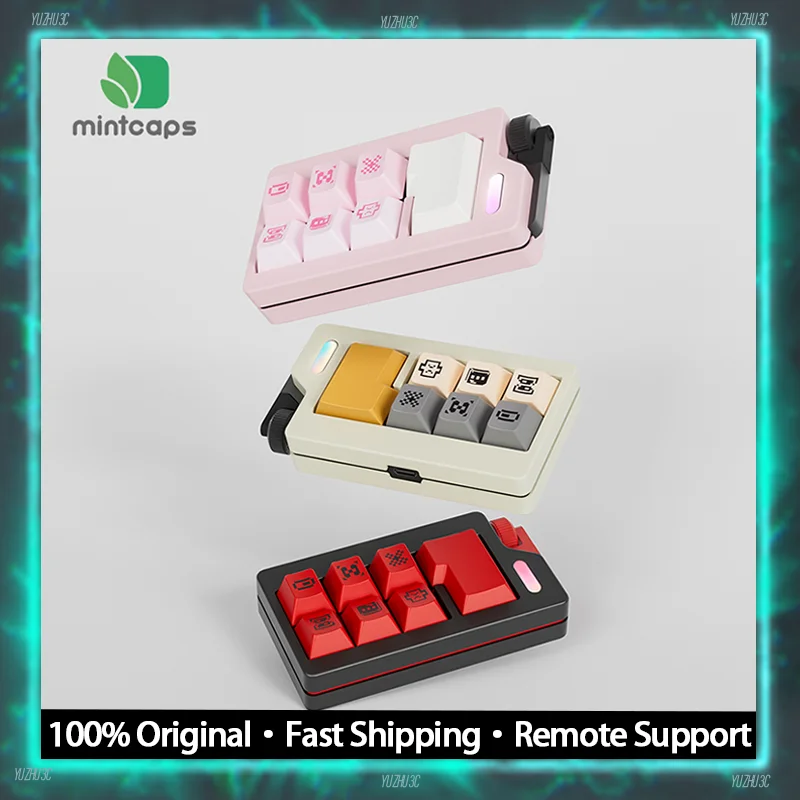 Mintcaps M7+ Mechanical Keyboard Mini Keypad Function Key Expansion Pad Support Hot Swappable Long Life Battery Wireless BLE5.0
