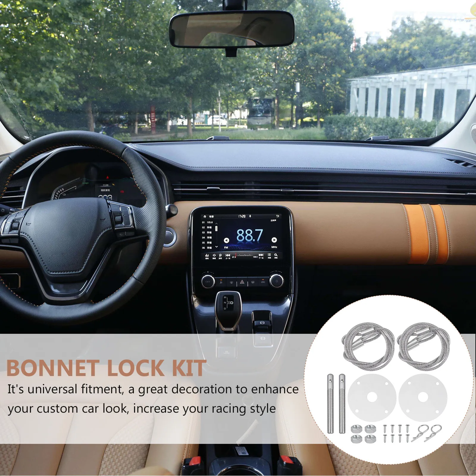 Racing Hood Pin Lock Aluminum Alloy Bonnet Lock Kit Universal Fit for Custom Cars Carbon Fiber Hood Decoration Safety Vibration