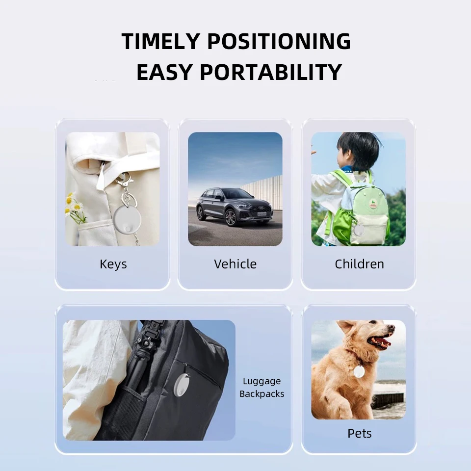 E-ACE مناسب لموضع استبدال مسطح Apple Airtag، مفتاح صغير غير مرئي، جهاز مضاد للخسارة، تحديد المواقع GPS للسيارة ومكافحة الخسارة