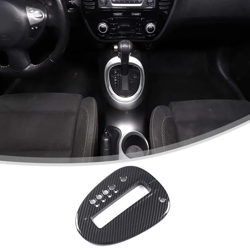

For 2011-2019 Nissan Juke/Infiniti ESQ Automotive Center Console Gear Shift Panel Frame ABS Carbon Fiber Car Accessories