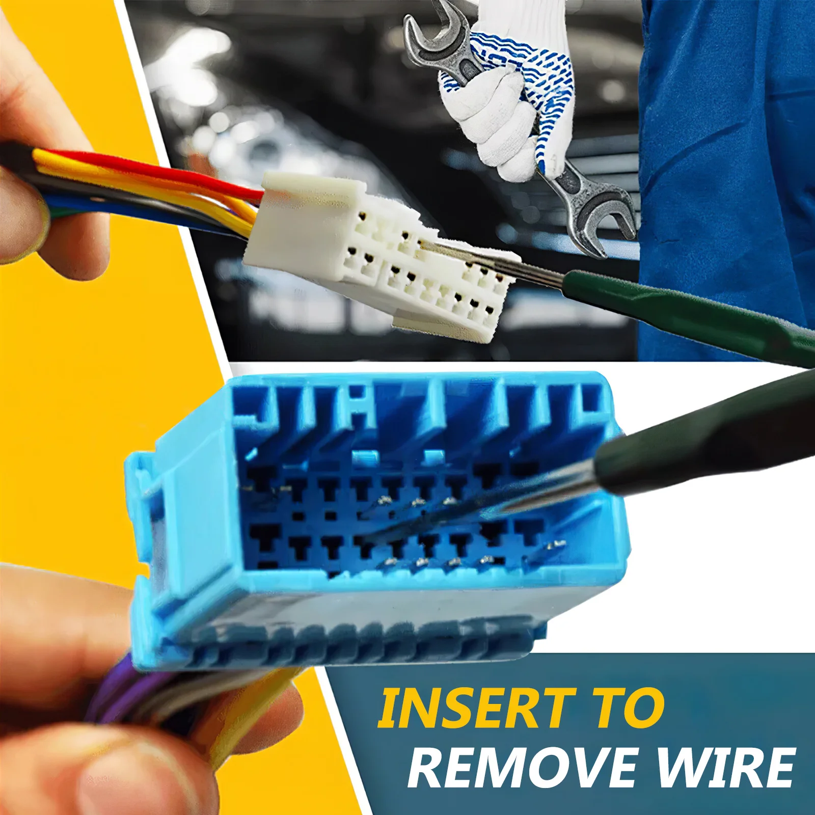 

76 шт., набор инструментов для удаления клемм, автомобильный экстрактор штифтов для автомобильной электрической системы, портативный набор инструментов для депиляции