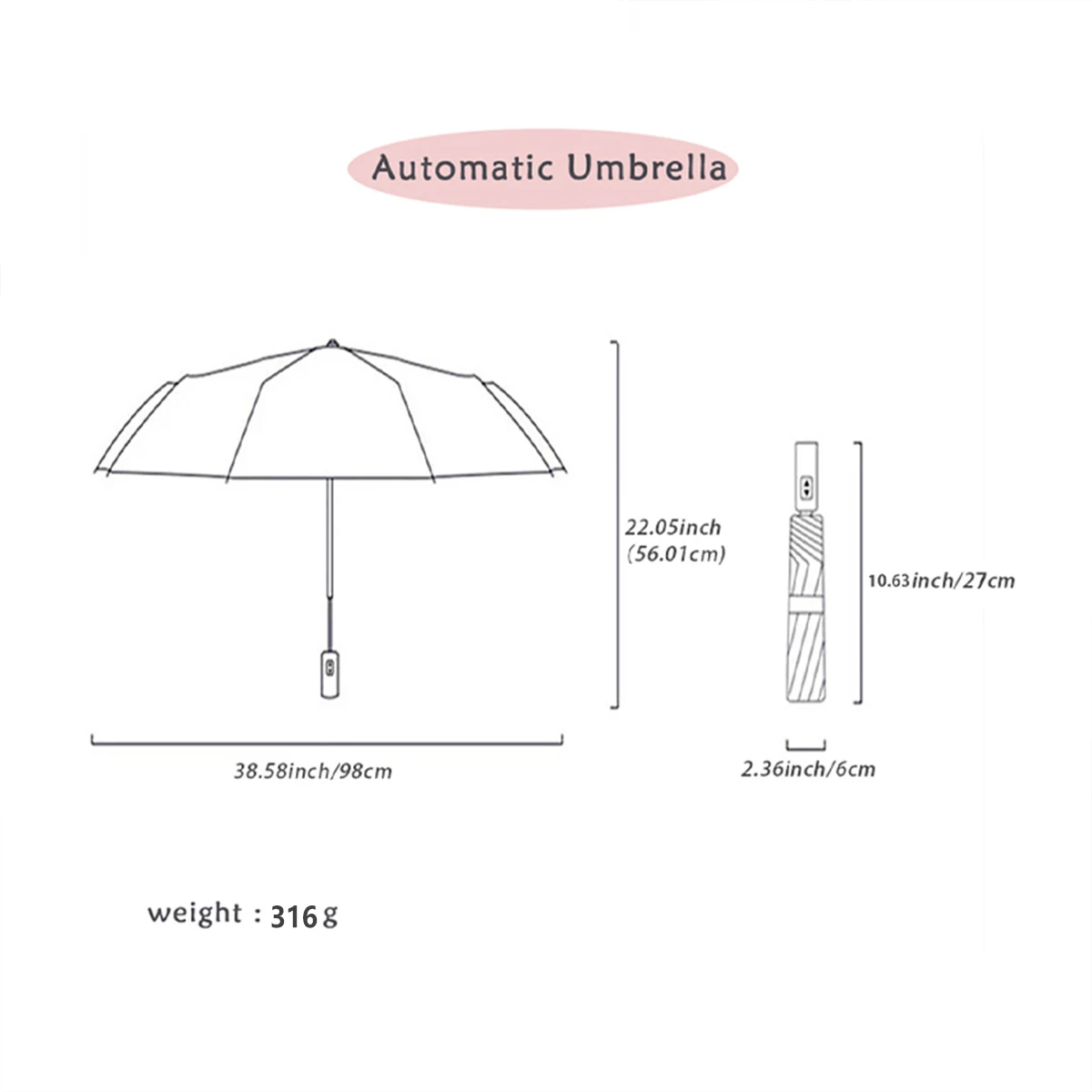 Fully automatic three-fold umbrella double large size female student sunny and rainy dual-use sun protection sun umbrella anti-u