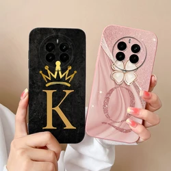 Phone Case For Realme 12 Pro+ 12+ 4G 5G Capa Fashion A To Z Letter Smooth Protective Back Cover For Realme12+ 12Pro Plus Fundas