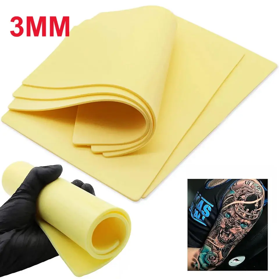 

Silicone Tattoo Practice Skin Double Fake 3mm Thick A4 Big Size For Permanent Makeup Tattoo Beginner Practice Synthetic Leather