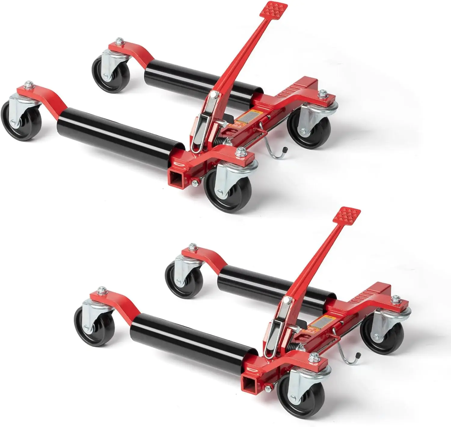 

Car Wheel Dolly Jack Set of 2, Mechanical 1500-lbs Car Skates, 12'' Wheel Vehicle Positioning Jack, Heavy Duty Rollers with Ratc