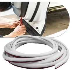 4M T-Shape Rubber Car Door Seal Strip Hood Trunk Edge Weatherstrip Moulding Trim 8MM*10MM White Accessories For Vehicles