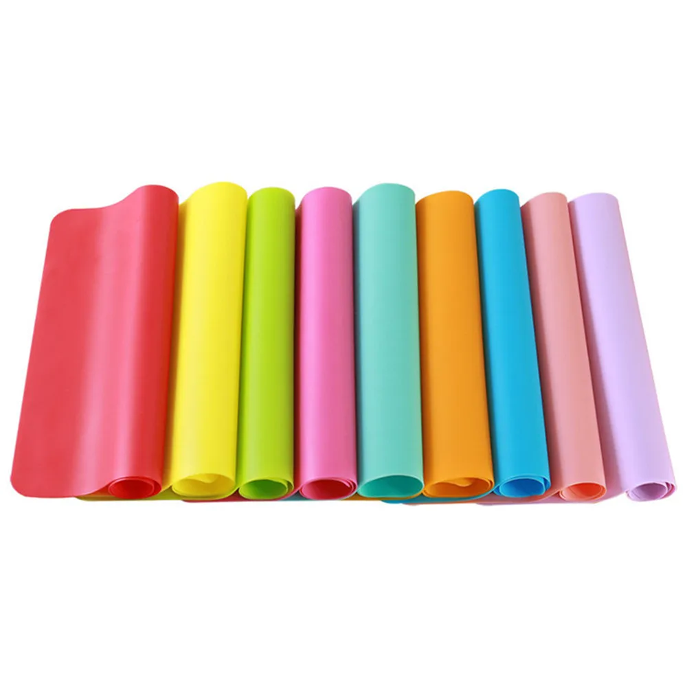 

1Pc 30x40cm Silicone Placemat Soild Color Heat Proof Dinner Mat Baking Pad Table Decoration