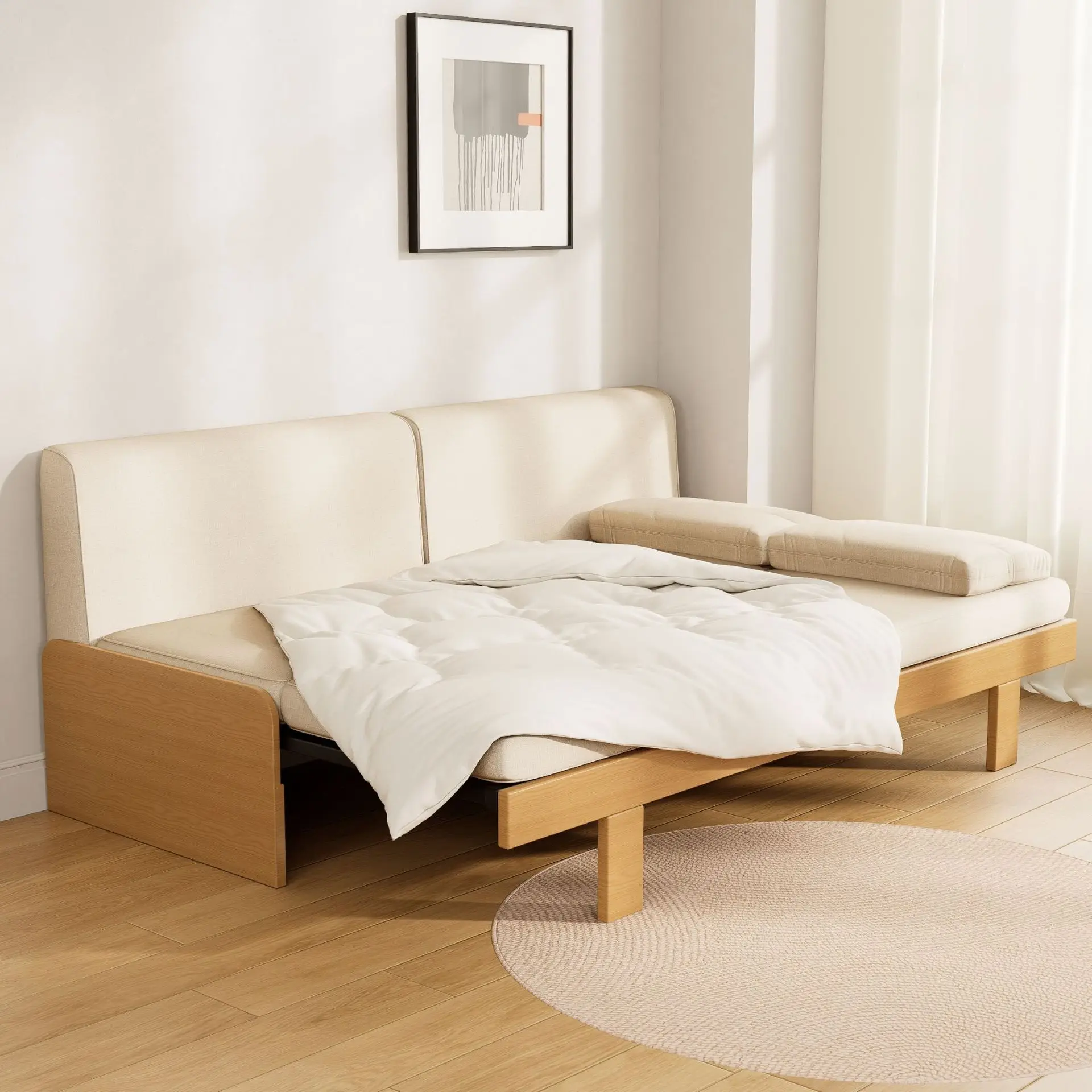 Creative curved sofa, clothing store, beauty salon, lounge area reception, push-pull sofa bed 2