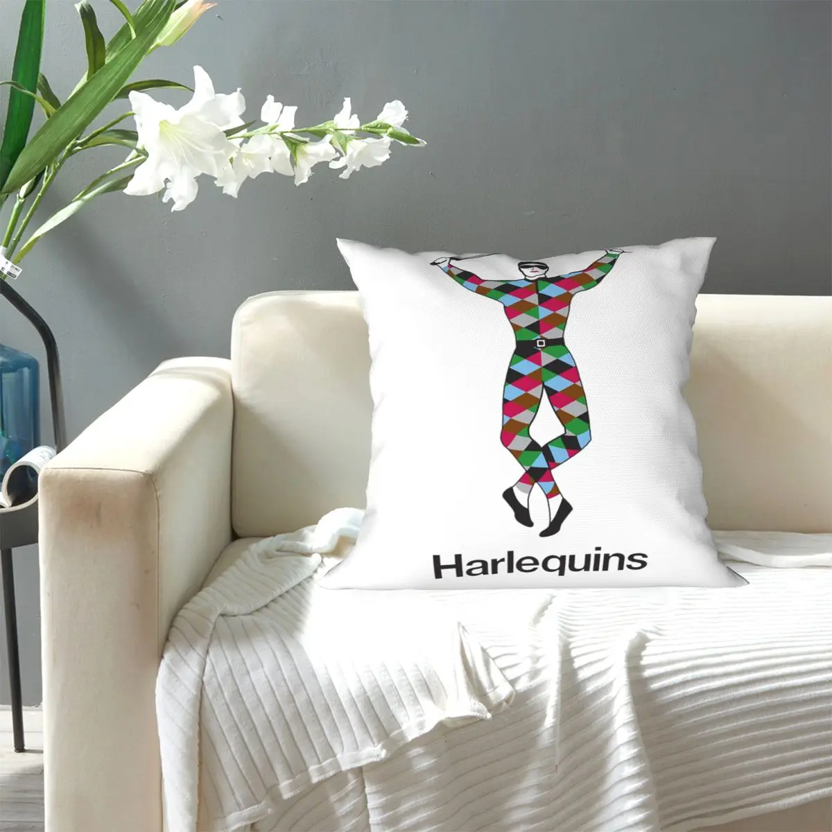 Harlequins-Merch Square Pillowcase Pillow Cover Cushion Decor Comfort Throw Pillow for Home Car