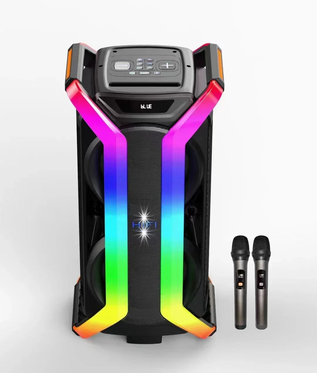 Active Speaker BOOMBOX Party Box KOLAV-F2809 With Two Wireless Microphones