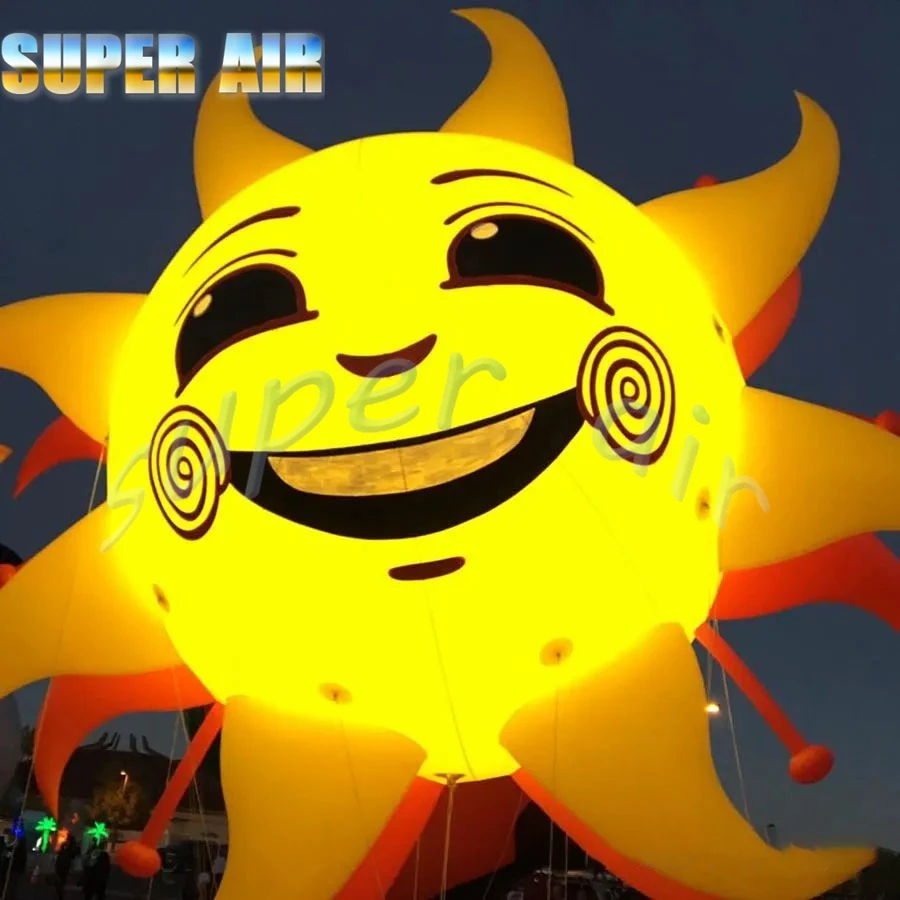 Best price custom inflatable sun cartoon model with air blower for event/activities decoration made by  super air