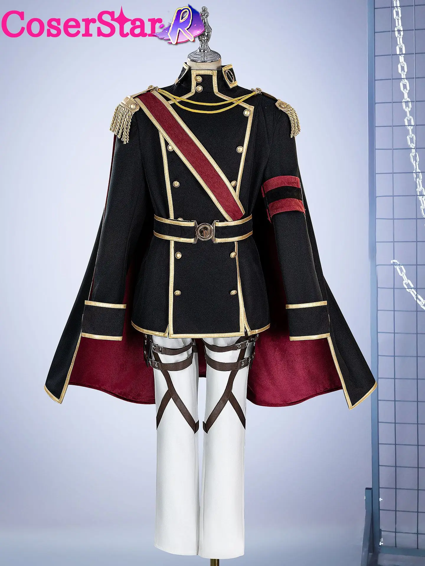 CoserStar-R Attack on Titan Shingeki no Kyojin Survey Corps Levi Rival Ackerman Cosplay Costume Role Play Comic Con Wigs
