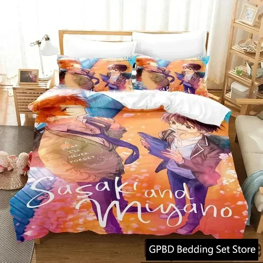 

Luxury New 3D Print Anime Sasaki and Miyano Bedding Set Boys Girls Twin Queen King Duvet Cover boys Adult Home Textileextile