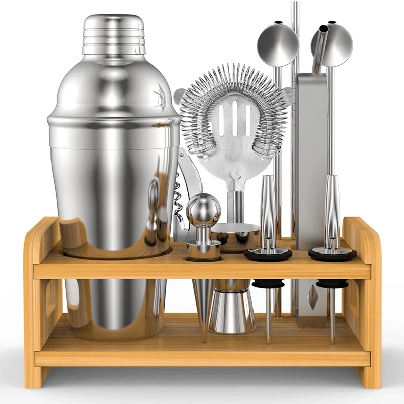 LUDA Cocktail Shaker Set, Stainless Bartender Mixing Accessories Kit, Professional Bartending And Home Bar Tools