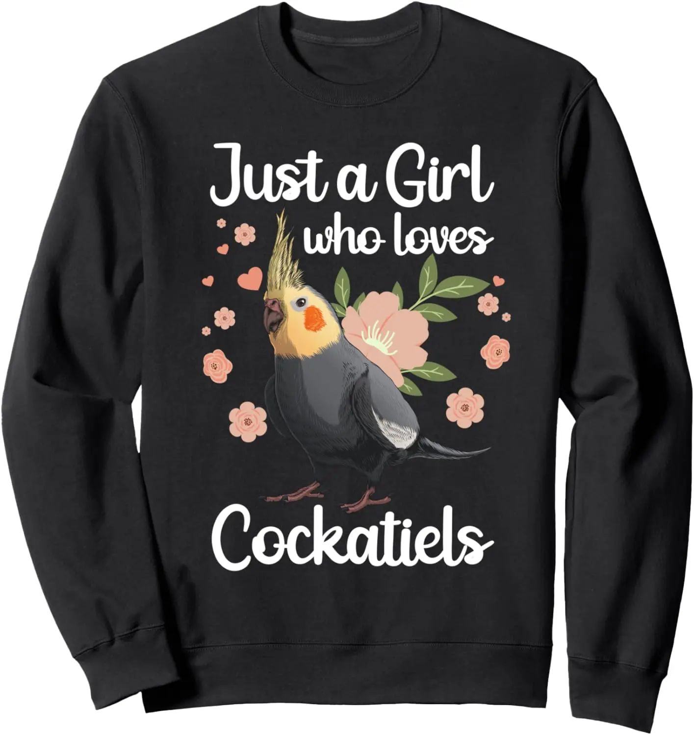 Cool Cockatiel For Women Girls Parrot Bird Lover Parakeet Sweatshirt