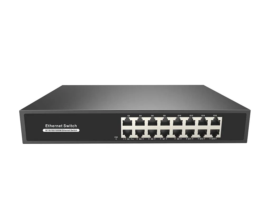 

Gigabit Ethernet Switch 16*10/100/1000M Ethernet Ports Network Switches for CCTV IP Camera