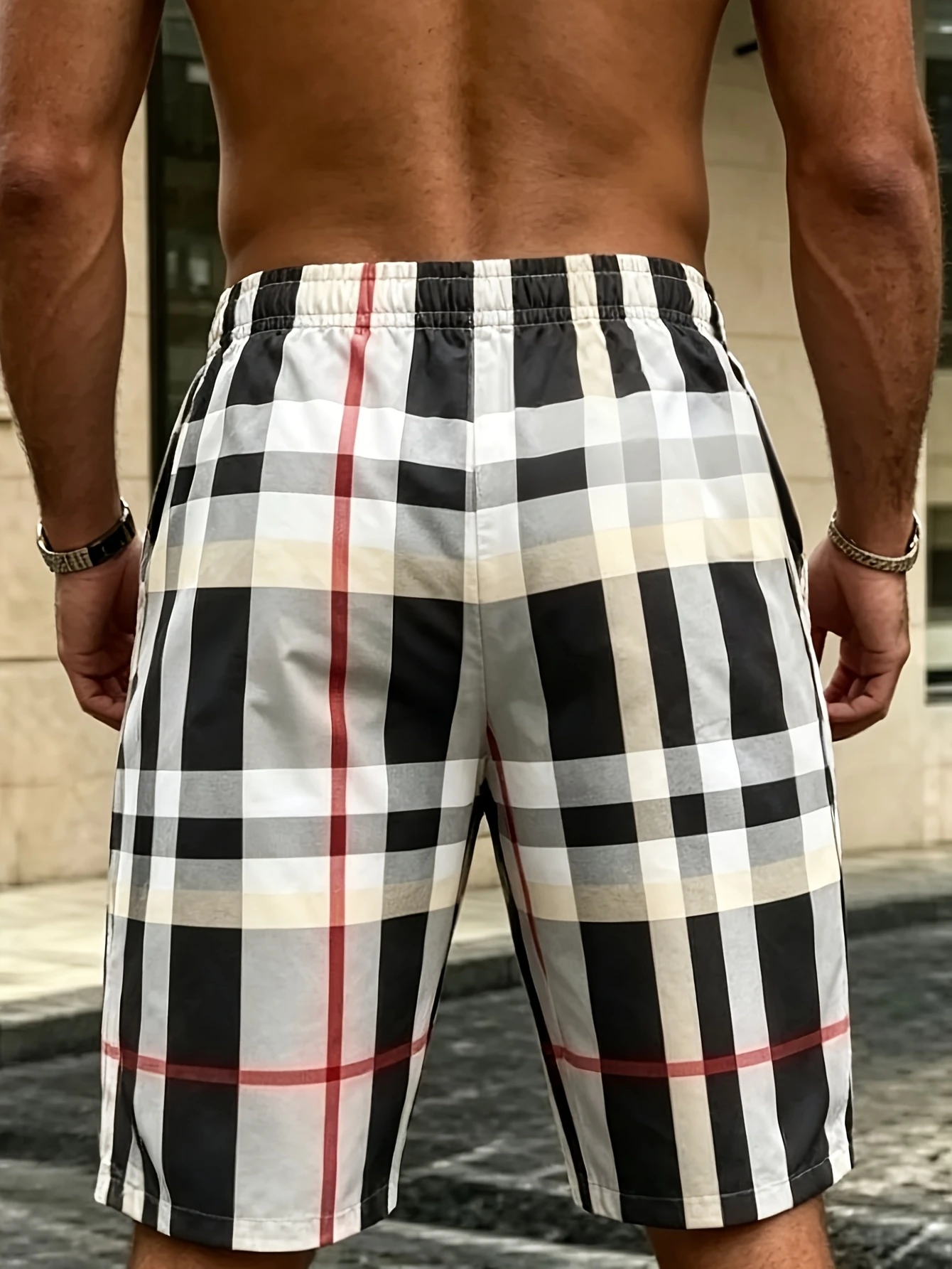 26 Summer Fashion New Men's Shorts Color Blocked Printed Casual Outdoor Sports Quick Drying Mesh Hawaiian Vacation Beach Shorts