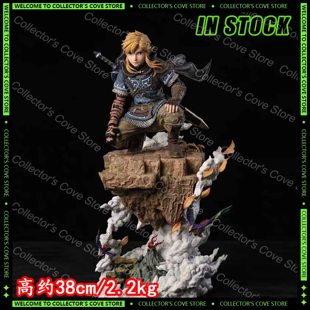 In Stock 38cm The Legend of Zelda Game Figure Link Figures Gk Figurine PVC Statue Collectible Model Desktop Ornament Kid Toys