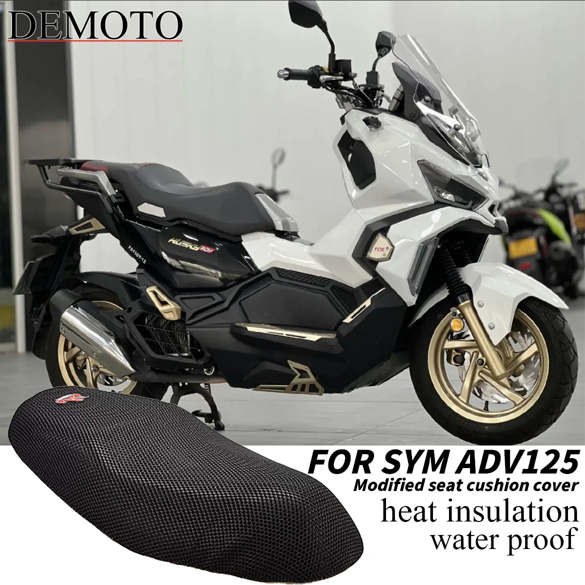 

For SYM ADX 125 adx125 Motorcycle 3D Breathable Mesh Protecting Cushion Seat Cover Nylon Fabric Saddle Seat Cover