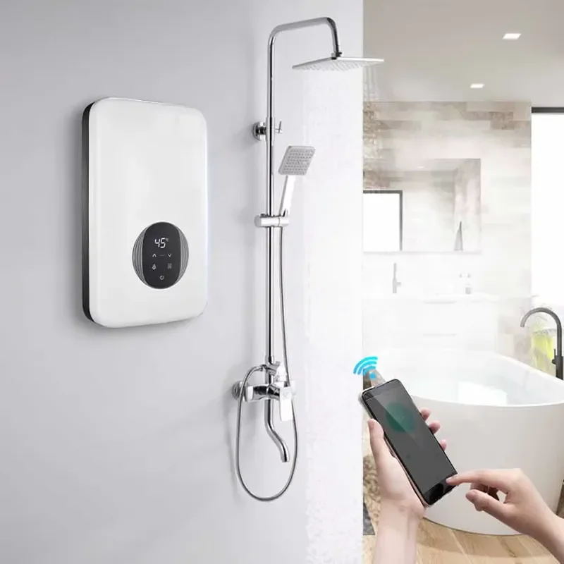 Smart Wifi Hot Water Geyser Chauffe Eau Calentador De Agua Electrico 220V Customized Tankless Instant Electric Water Heater