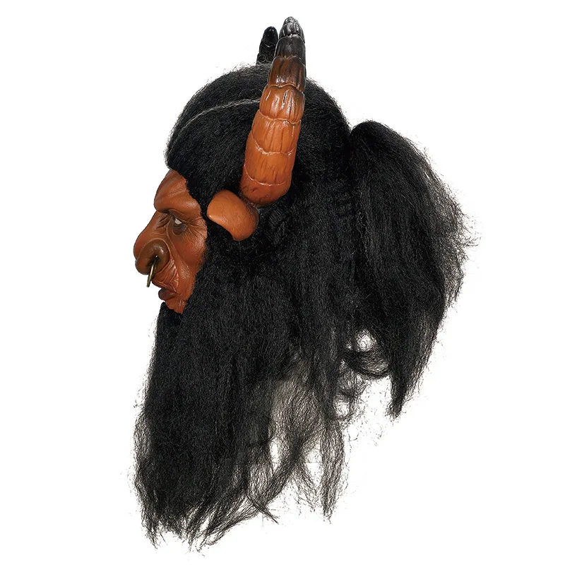 Halloween-Maske Bullendämon-König Ochsenhorn Latex-Masken Realistische Gruselige Pelzige Kostüme für Erwachsene – Detail 7