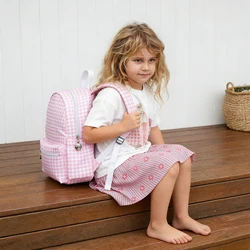 Zaino scozzese per ragazze Ragazzi Zaino floreale in nylon impermeabile Borsa da libro leggera e durevole per studenti