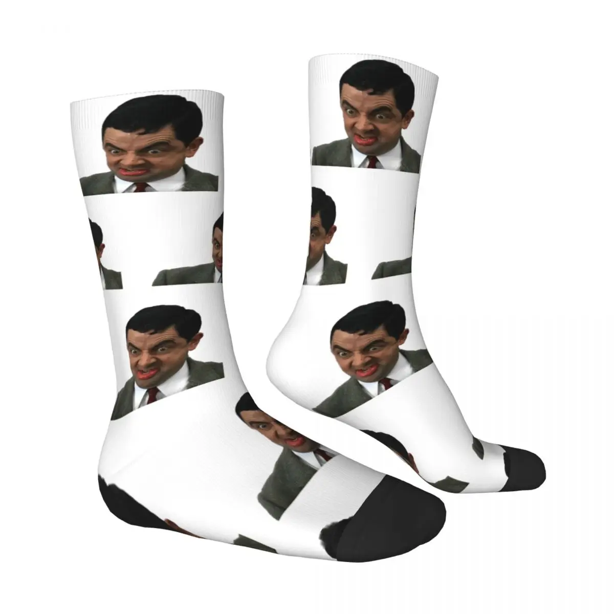 Mr B-Bean Head Socks Winter Stockings Modern Adults Men Breathable Socks Design Outdoor Sports Non Slip Socks