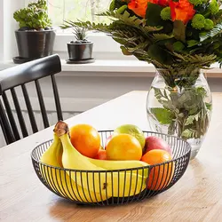 New Iron Art Fruit Basket Storage Nordic-Style Living Room Fruit Plate Snacks Creative-Bowl Storage Basket Kitchen Organizer