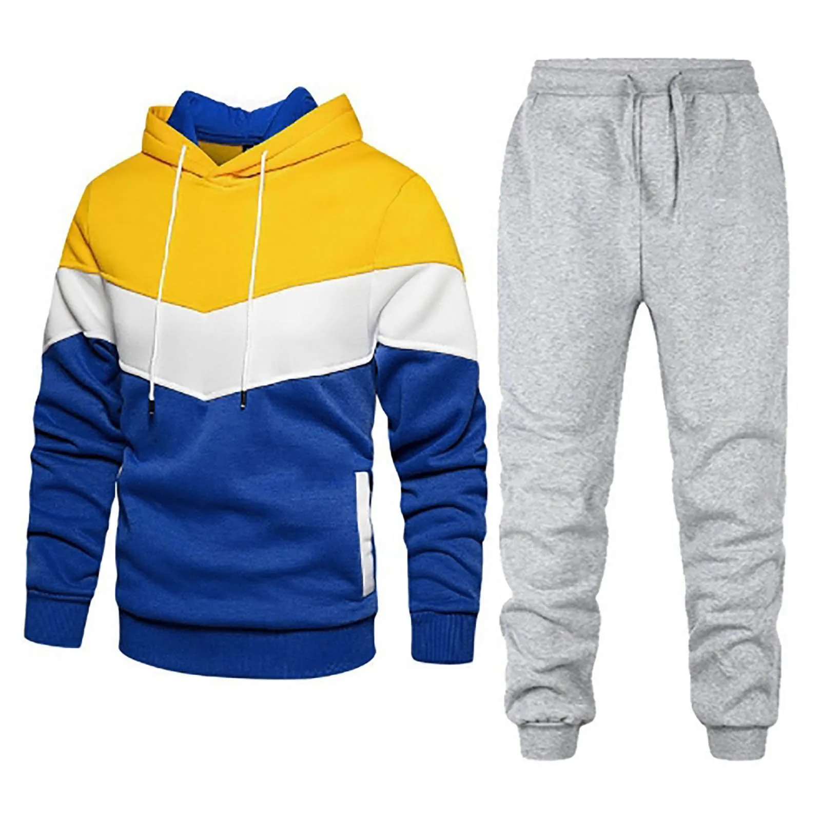 6 قطعة دعوى الرجال طويلة الأكمام السراويل دعوى الأزياء سستة عارضة مقنعين سترة السراويل دعوى رجل الترتر البدلة