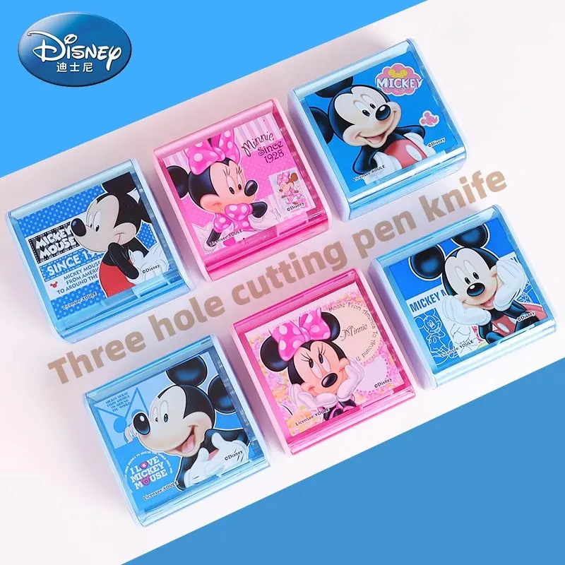 Disney Pencil Sharpener Mickey Mouse Minnie Cute Cartoon Figures Penknife Students Stationery School Supplies Children Gifts