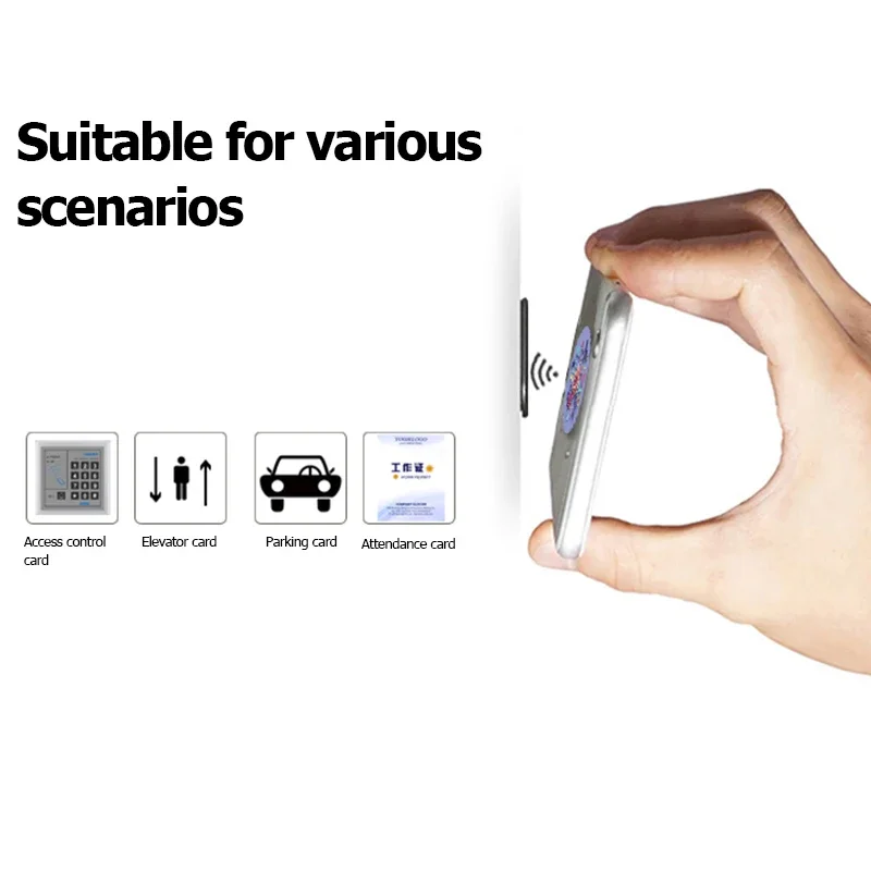 CUID 13.56MHz RFID 복사 복제 키 태그 스티커 카드 키 UID 변경 가능 블록 0 쓰기 가능 다시 쓰기 NFC 간판 안드로이드 MCT용, 5 개